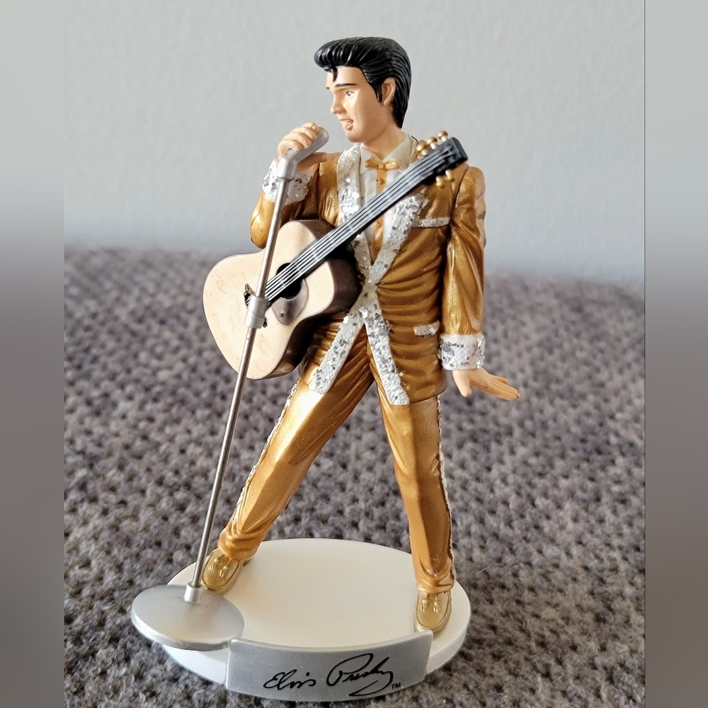 Gold and Silver Elvis Figurine